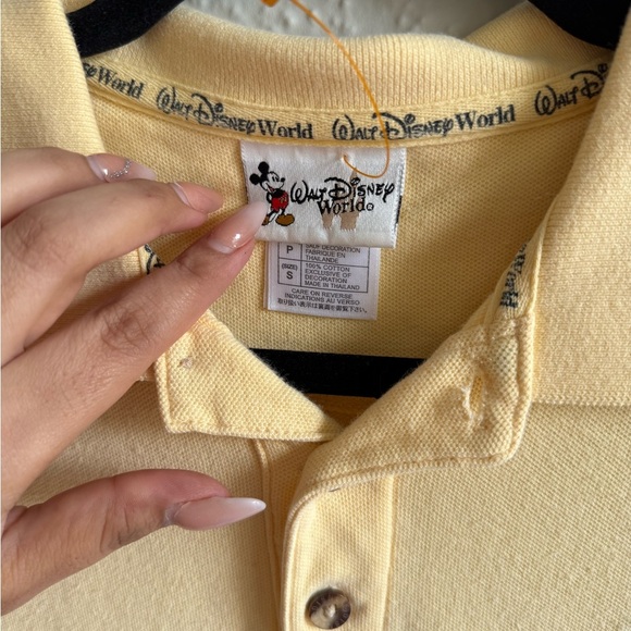 Men’s Disney Cream Polo Shirt with Embroidered Logo Size P - Picture 3 of 9